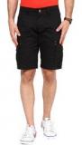 The Vanca Solid Black Shorts Men