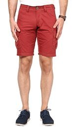 The Vanca Solid Red Shorts men