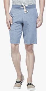 Tinted Blue Solid Shorts men