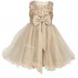 Tiny Girl Beige Party Dress Girls