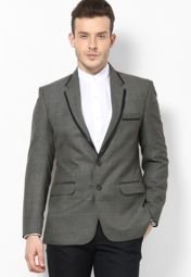 TNG Solid Olive Blazer Men