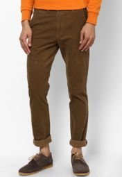 Tng Solid Olive Corduroy Trouser Men