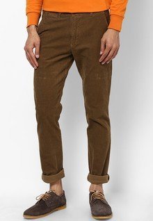 Tng Solid Olive Corduroy Trouser men