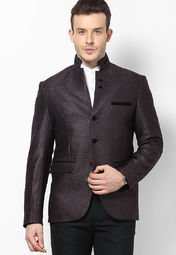 TNG Solid Red Blazer Men