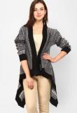 Tokyo Talkies Black Printed Shrug Women