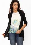 Tokyo Talkies Black Solid Shrug Women