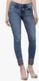 Tokyo Talkies Blue Mid Rise Super Skinny Fit Jeans Women