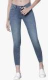 Tokyo Talkies Blue Super Skinny Fit Mid Rise Clean Look Jeans Women