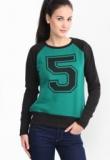 Tokyo Talkies Green Printed Sweatshirt Women