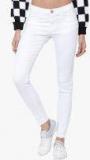 Tokyo Talkies White Solid Skinny Fit Mid Rise Jeans women