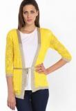 Tokyo Talkies Yellow Solid Shrug Women