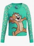 Tom & Jerry Green Casual Top girls