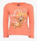 Tom & Jerry Peach Casual Top Girls