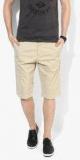 Tom Tailor Beige Solid Regular Fit Shorts Men