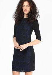 Tom Tailor Black Raglan Sleeve Lace Dress Women