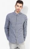 Tom Tailor Blue Checked Regular Fit Casual Shirt Men