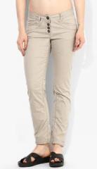 Tom Tailor Cashew Beige Tapered Trousers women