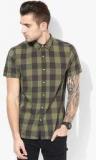 Tom Tailor Green Checked Regular Fit Casual Shirt Men