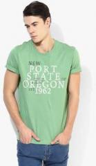 Tom Tailor Green Round Neck T Shirt men