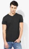 Tom Tailor Grey Solid V Neck T Shirt men