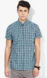 Tom Tailor Navy Blue Checked Regular Fit Casual Shirt Men