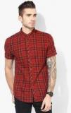 Tom Tailor Red Checked Regular Fit Casual Shirt men