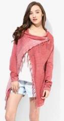 Tom Tailor Red Solid Shrug women