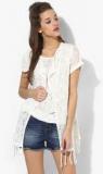 Tom Tailor White Solid Shrug women