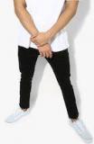 Tommy Hilfiger Black Solid Mid Rise Skinny Fit Jeans Men