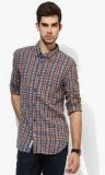 Tommy Hilfiger Blue Checked Regular Fit Casual Shirt Men