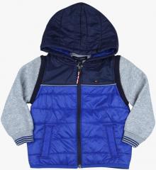 Tommy Hilfiger Blue Colourblocked Winter Jacket boys