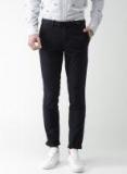 Tommy Hilfiger Blue Printed Slim Fit Formal Trouser Men