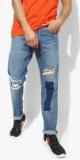 Tommy Hilfiger Blue Washed Mid Rise Straight Fit Jeans Men