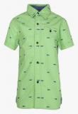 Tommy Hilfiger Green Regular Fit Casual Shirt boys