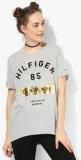 Tommy Hilfiger Grey Printed T Shirt Women