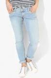 Tommy Hilfiger Light Blue Washed Mid Rise Regular Fit Jeans Women