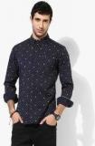 Tommy Hilfiger Navy Blue Printed Slim Fit Casual Shirt Men