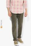 Tommy Hilfiger Olive Solid Straight Fit Chinos Men