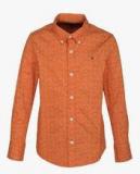 Tommy Hilfiger Orange Regular Fit Casual Shirt Boys