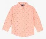 Tommy Hilfiger Peach Regular Fit Casual Shirt Boys