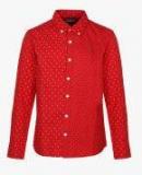 Tommy Hilfiger Red Regular Fit Shirt Boys