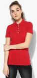 Tommy Hilfiger Red Solid T Shirt Women