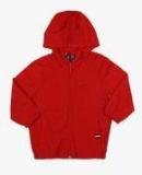 Tommy Hilfiger Red Solid Winter Jacket Boys