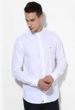 Tommy Hilfiger White Solid Regular Fit Casual Shirt Men