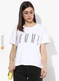 Tommy Hilfiger White Solid Round Neck T shirt women