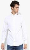 Tommy Hilfiger White Solid Slim Fit Casual Shirt men