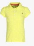 Tommy Hilfiger Yellow Printed Polo T Shirt Girls