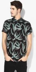 Topman Black Printed Casual Shirt men