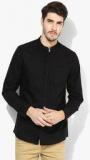 Topman Black Solid Regular Fit Casual Shirt men