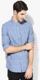 Topman Blue Checked Casual Shirt Men